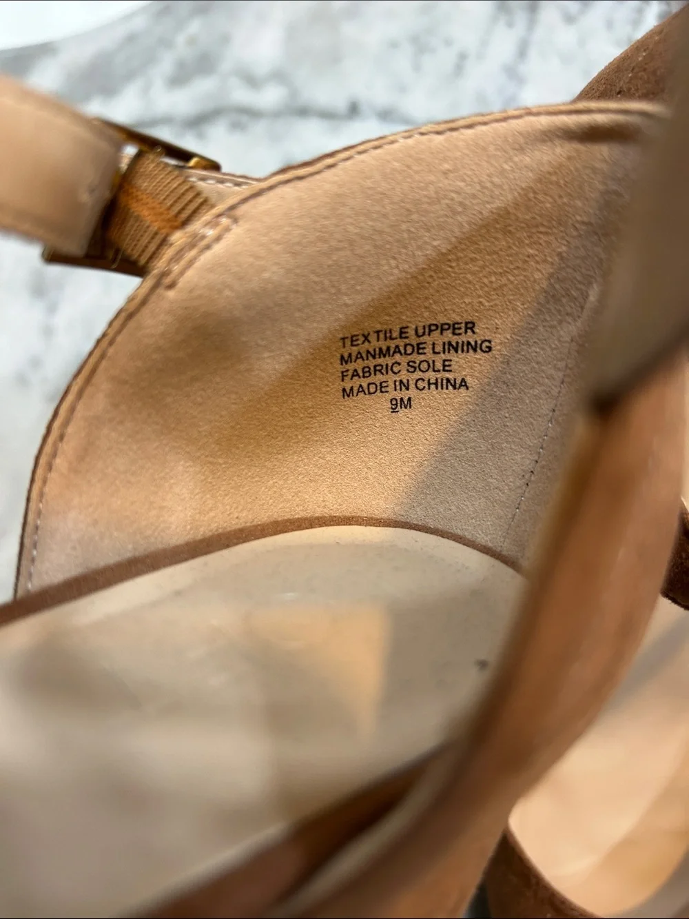 LOFT Tan Suede Ankle-Strap Block Heels